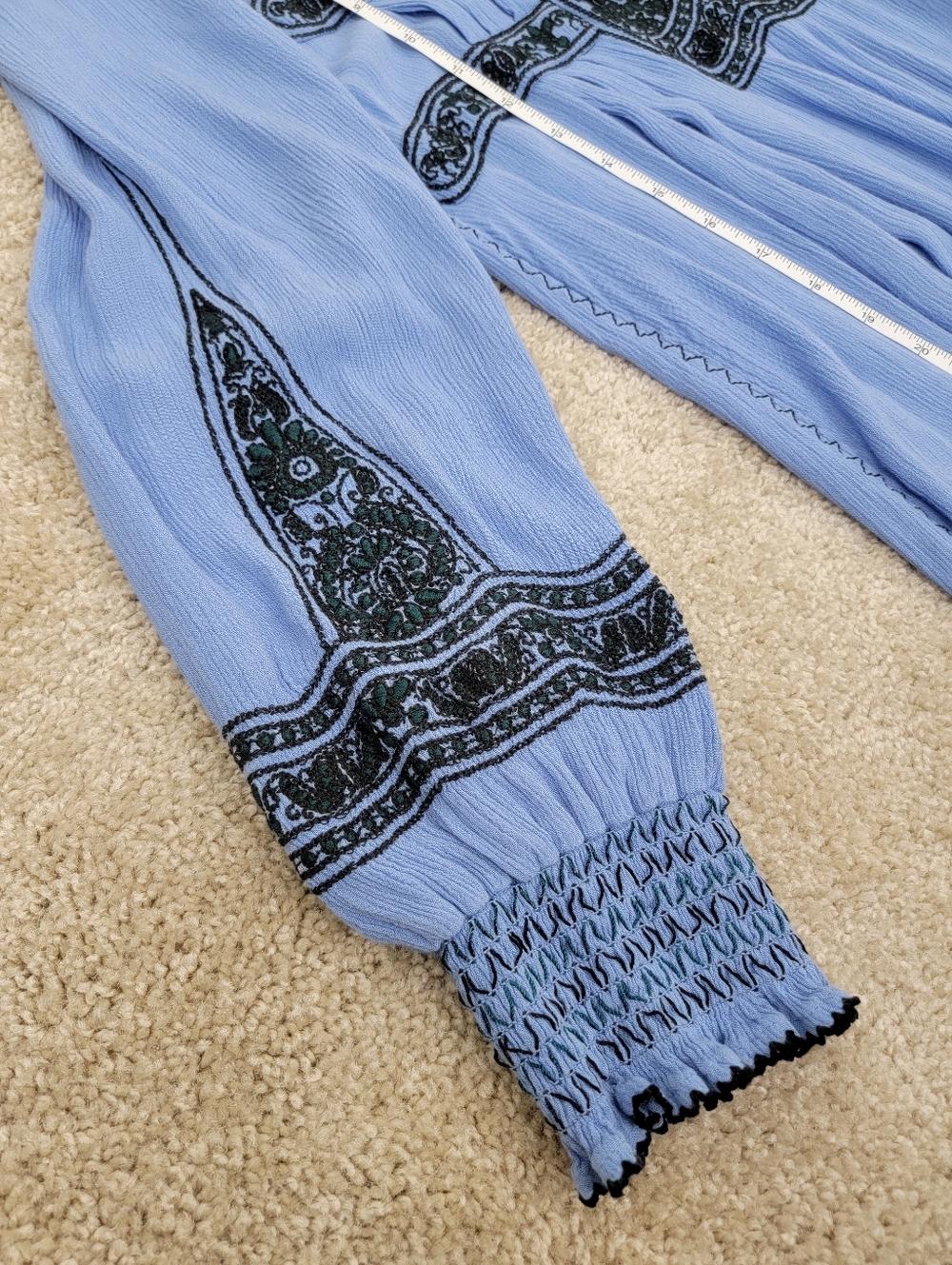 Free People Wind Willow Embroidered Mini Peasant Dress - Picture 6 of 10